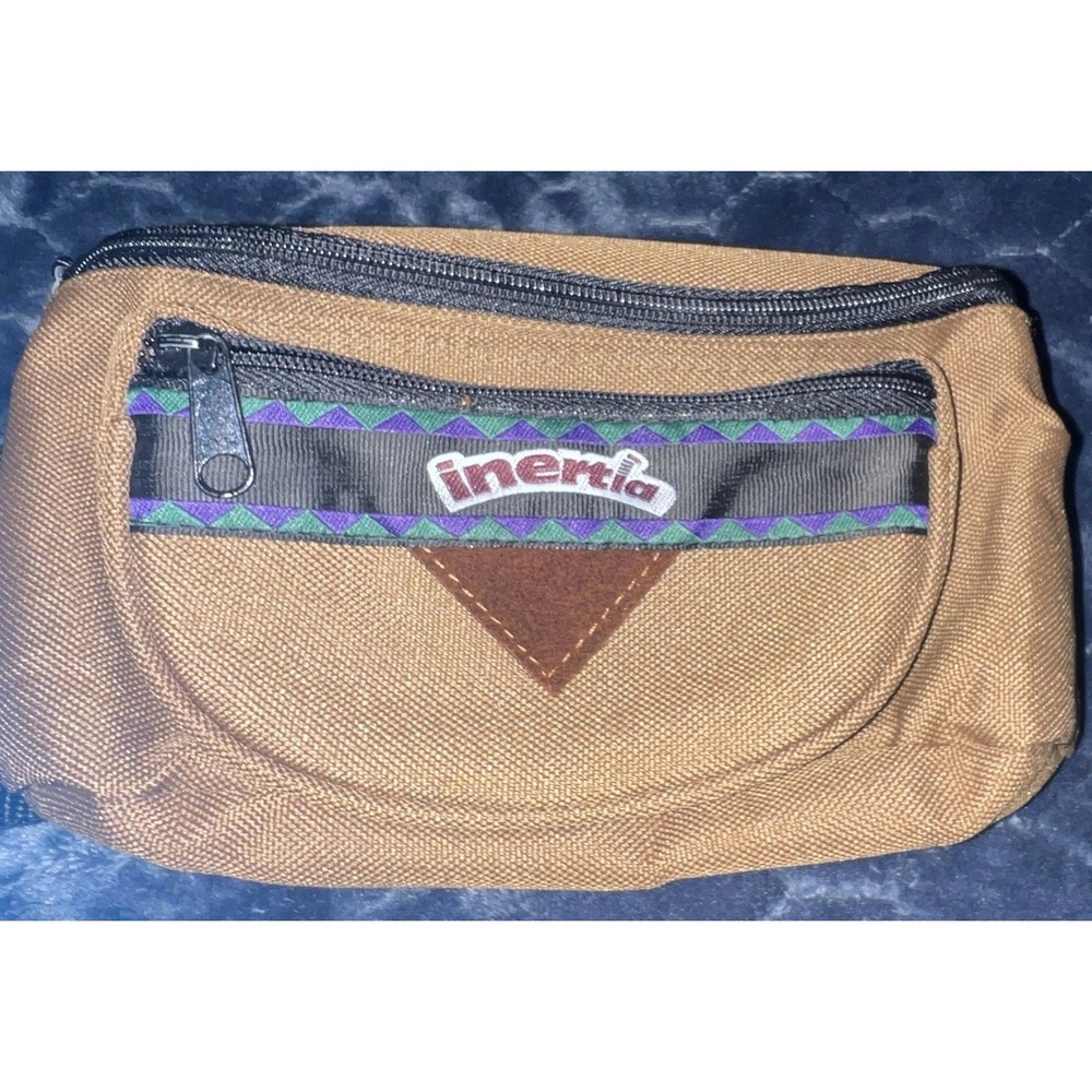 Inertia Tan Waist Pack Zip Closure 2 Pockets Adjustable Strap Hiking
